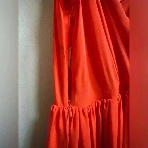 NEW Rebecca Taylor All Tied Up Silk Midi Dress Orange Women’s 0 Elegant Formal - Picture 9 of 9